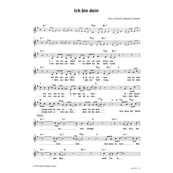 Produktbild des Artikels Ich bin dein (Noten - Download)