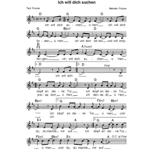 Produktbild des Artikels Ich will dich suchen (Noten - Download)