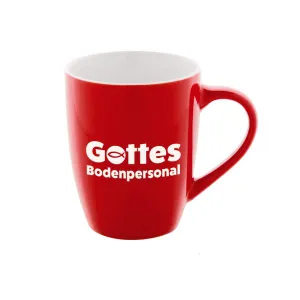 Produktbild des Artikels Tasse "Gottes Bodenpersonal" - rot ()
