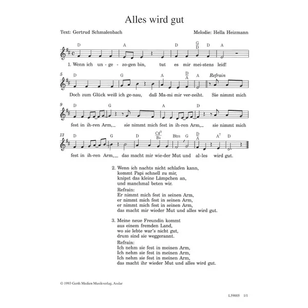 Produktbild des Artikels Alles wird gut (Noten - Download)