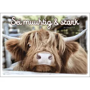 Produktbild des Artikels Postkarten: Sei muuhtig & stark, 4 Stück (Schreibwaren)
