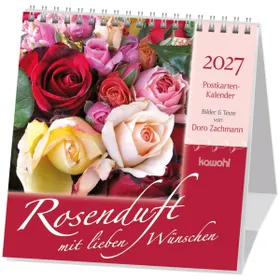 Produktbild des Artikels Rosenduft mit lieben Wünschen 2027 - Postkartenkalender (Kalender - Spiralbindung)