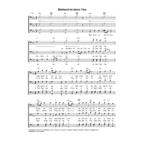 Produktbild des Artikels Bleibend ist deine Treu (Noten - Download)