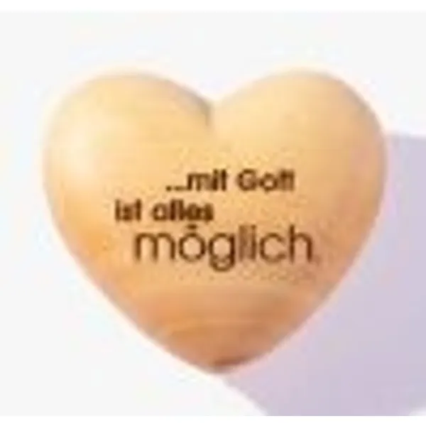 Produktbild des Artikels Handschmeichler Herz "mit Gott ist alles möglich" ()
