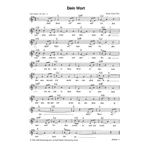 Produktbild des Artikels Dein Wort (Noten - Download)