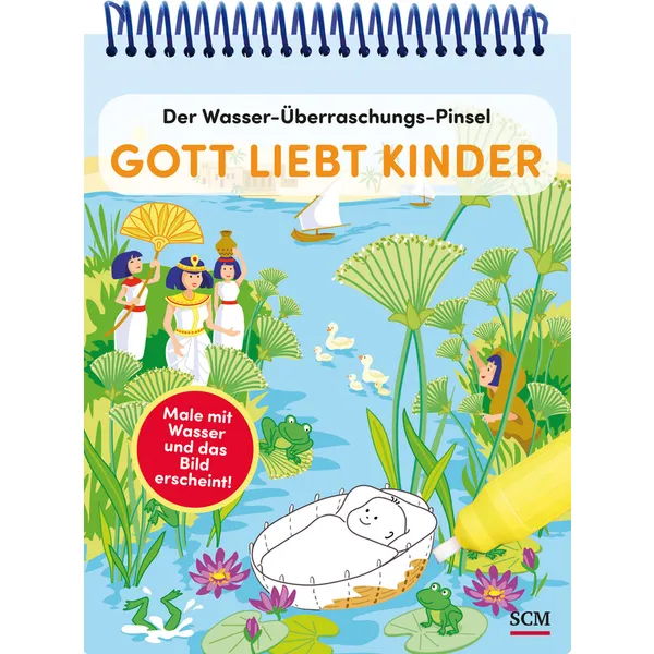 Produktbild des Artikels Der Wasser-Überraschungs-Pinsel - Gott liebt Kinder (Buch - Spiralbindung)