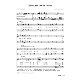 Produktbild des Artikels Gelobt sei, der da kommt (Noten - Download)