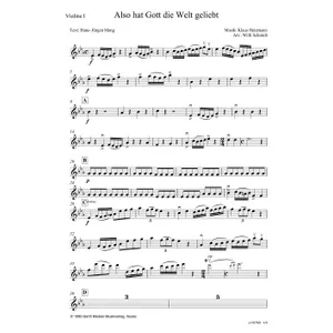 Produktbild des Artikels Also hat Gott die Welt geliebt (Violine 1) (Noten - Download)