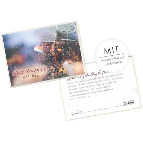 Produktbild des Artikels Faltkarte - Zur Hochzeit - Für immer mit dir (Schreibwaren)