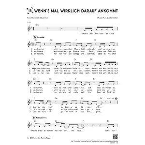 Produktbild des Artikels Wenn's mal wirklich darauf ankommt (einstimmig) (Noten - Download)