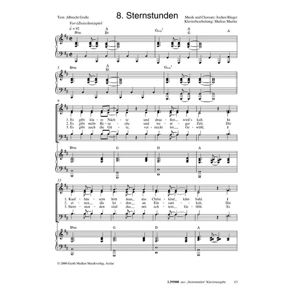 Produktbild des Artikels Sternstunden (Noten - Download)