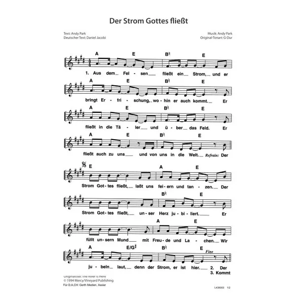 Produktbild des Artikels Der Strom Gottes fließt (Noten - Download)