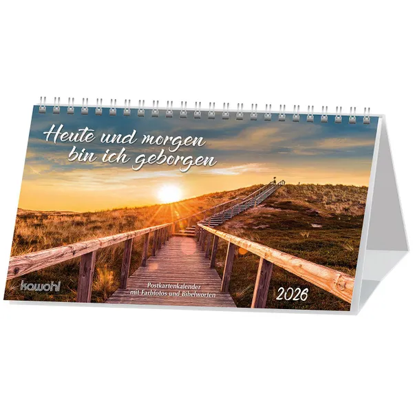 Produktbild des Artikels Heute und morgen bin ich geborgen 2026 - Postkartenkalender (Kalender - Spiralbindung)