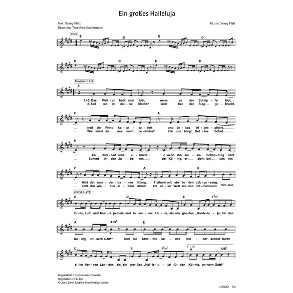 Produktbild des Artikels Ein großes Halleluja (Noten - Download)