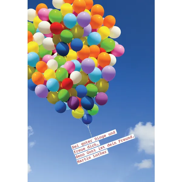 Produktbild des Artikels Faltkarte "Sei guter Dinge und freue dich" - 5er-Pack (Schreibwaren)