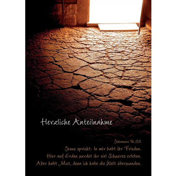 Produktbild des Artikels Postkarte "Herzliche Anteilnahme - Jesus spricht: In mir habt ihr Frieden." - 5 (Schreibwaren)