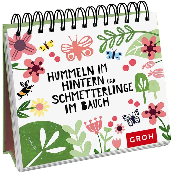 Produktbild des Artikels Hummeln im Hintern und Schmetterlinge im Bauch - Aufstellbuch (Buch - Spiralbindung)
