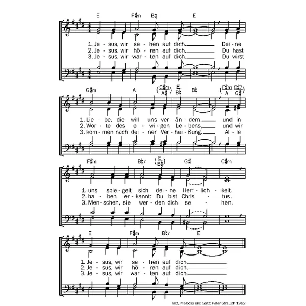 Produktbild des Artikels Jesus wir sehen auf dich (Noten - Download)