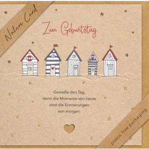 Produktbild des Artikels Faltkarte "Zum Geburtstag"/Fünf Häuser (Schreibwaren)