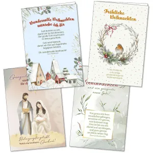 Produktbild des Artikels Weihnachts-Faltkarten-Serie 4 Stk. (Schreibwaren)