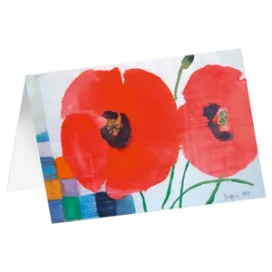 Produktbild des Artikels Kunstkarten "Zwillingsmohn" 5 Stk. (Schreibwaren)
