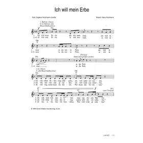 Produktbild des Artikels Ich will mein Erbe (Noten - Download)