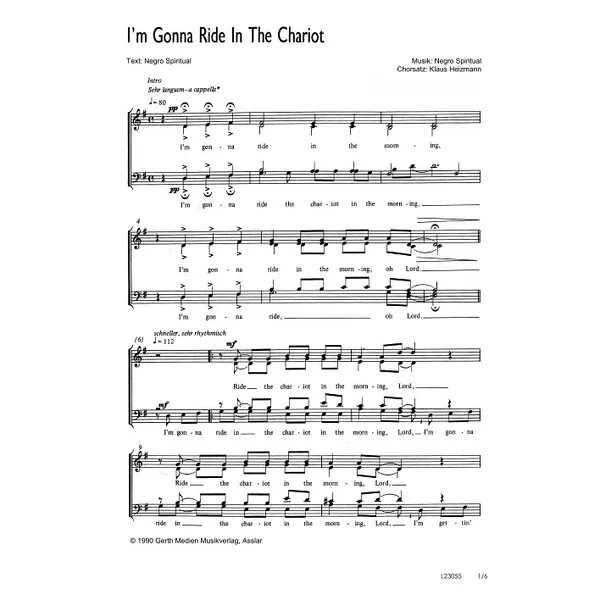 Produktbild des Artikels I'm Gonna Ride In The Chariot (Noten - Download)