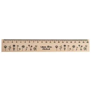 Produktbild des Artikels Holzlineal "Love like Jesus" (Schreibwaren)