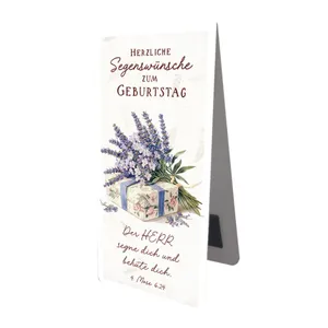 Produktbild des Artikels Magnetlesezeichen - "Herzliche Segenswünsche" Lavendel (Schreibwaren)