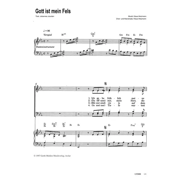 Produktbild des Artikels Gott ist mein Fels (Noten - Download)