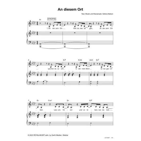 Produktbild des Artikels An diesem Ort (Noten - Download)
