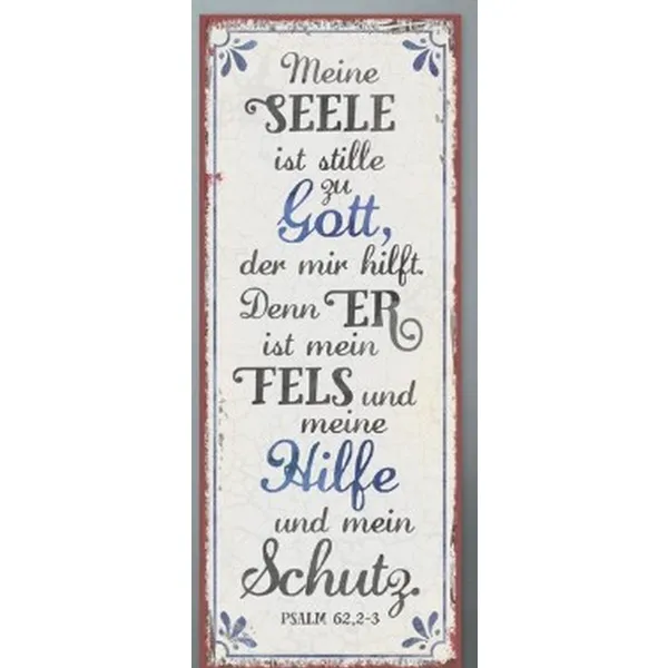 Produktbild des Artikels Metallschild lang - Meine Seele ()