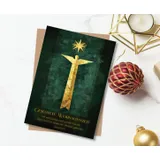 Stimmungsbild zu Faltkarte "Gesegnete Weihnachtszeit" - Stern/Kreuz