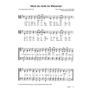 Produktbild des Artikels Hörst du nicht im Wiesental (Noten - Download)