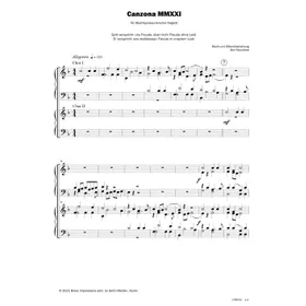 Produktbild des Artikels Canzona MMXXI (Noten - Download)