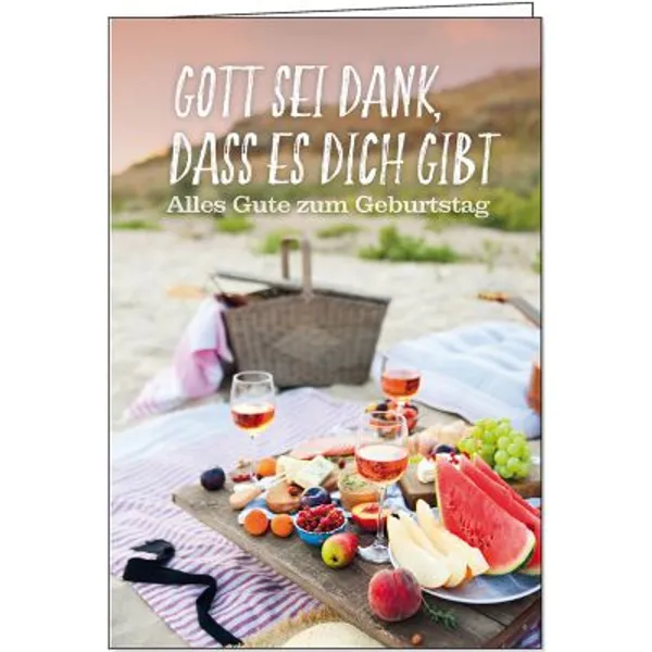 Produktbild des Artikels Faltkarte: Gott sei Dank, dass es dich gibt - Geburtstag (Schreibwaren)