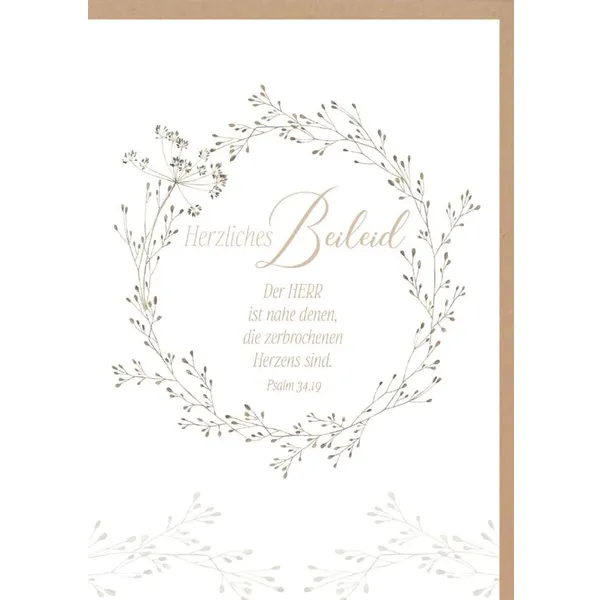 Produktbild des Artikels Faltkarte "Herzliches Beileid" (Schreibwaren)