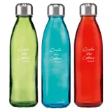 Stimmungsbild zu Trinkflasche aus Glas "Quelle" - rot