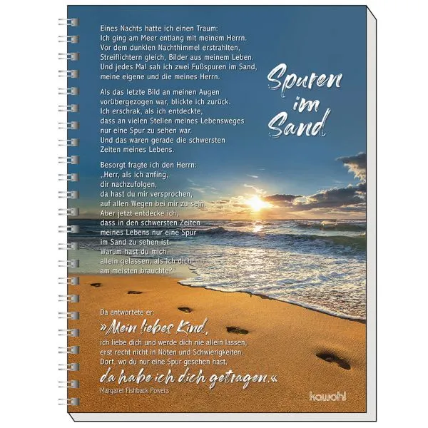 Produktbild des Artikels Memo Block A5: Spuren im Sand (Schreibwaren - Spiralbindung)