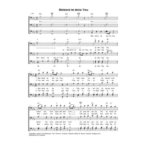 Produktbild des Artikels Bleibend ist deine Treu (Noten - Download)