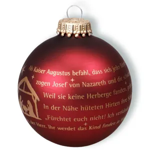 Produktbild des Artikels Christbaumkugel - Weihnachtsgeschichte rot ()