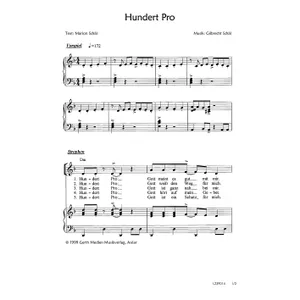 Produktbild des Artikels Hundert Pro (Noten - Download)
