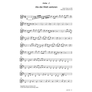 Produktbild des Artikels Als die Welt verloren (Violine 2) (Noten - Download)
