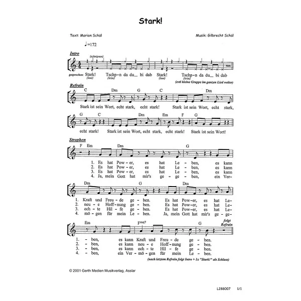 Produktbild des Artikels Stark! (Noten - Download)