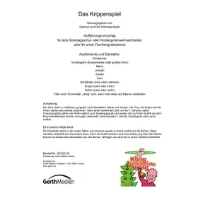 Produktbild des Artikels Das Krippenspiel (Arbeitsheft/digital) (Noten - Download)