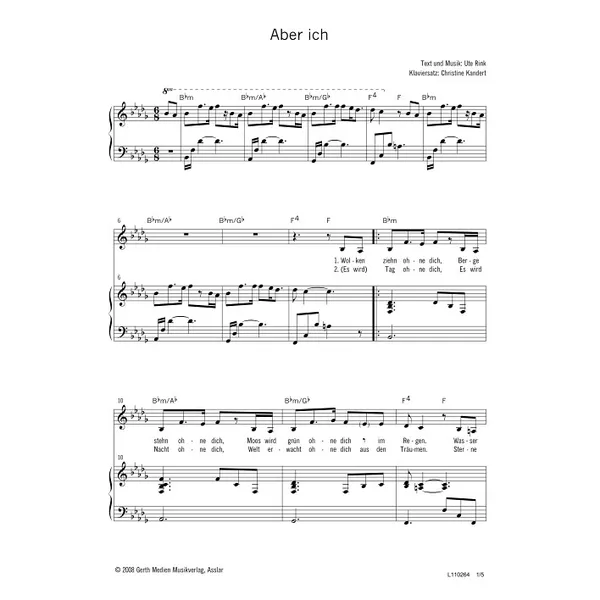 Produktbild des Artikels Aber ich (Noten - Download)