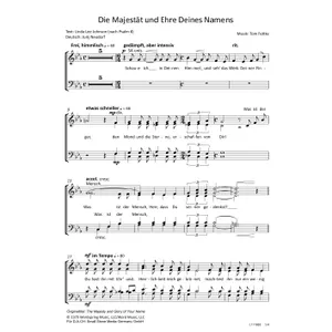 Produktbild des Artikels Die Majestät und Ehre deines Namens (Noten - Download)