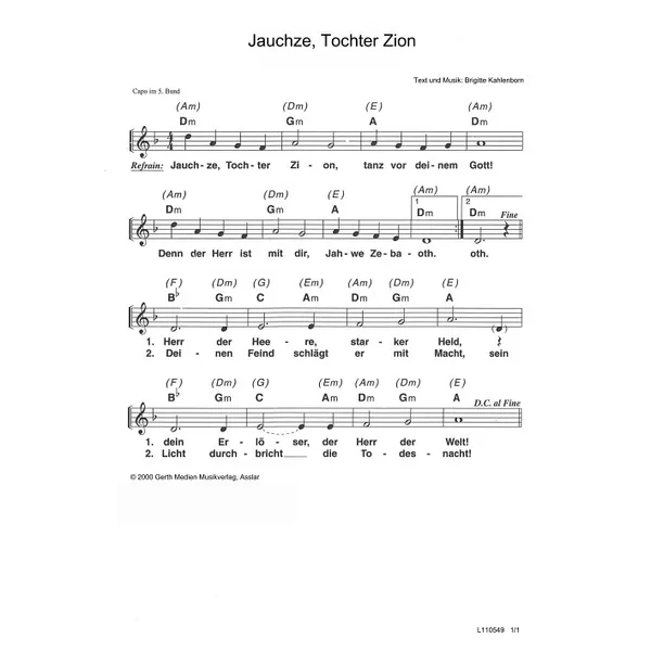 Produktbild des Artikels Jauchze, Tochter Zion (Noten - Download)