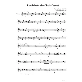Produktbild des Artikels Hast du heute schon danke gesagt (Violine 1) (Noten - Download)