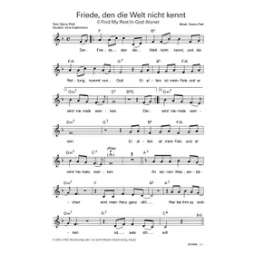 Produktbild des Artikels Friede, den die Welt nicht kennt (Noten - Download)